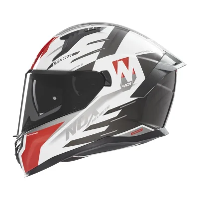 Kask integralny N401 Crower czarny/czerwony/biały M z blendą - NOX