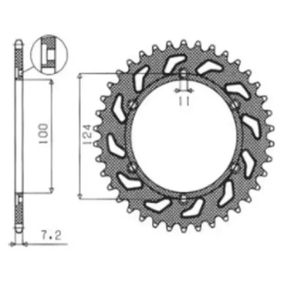 Zębatka tylna 4366 37 stal do Ducati Monster S4 916 '01-03, ST4 996 '02-05 łańcuch 525 - SUNSTAR Zębatka tylna 4366 37 stal do Ducati Monster S4 916 '01-03, ST4 996 '02-05 łańcuch 525 - SUNSTAR