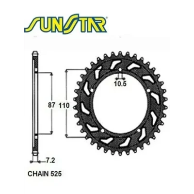 Zębatka tylna 828 49 stal Suzuki GSF 400 Bandit 89-96, GSF 650 Bandit 07-15 łańcuch 525 82849JT - SUNSTAR Zębatka tylna 828 49 stal Suzuki GSF 400 Bandit 89-96, GSF 650 Bandit 07-15 łańcuch 525 82849JT - SUNSTAR