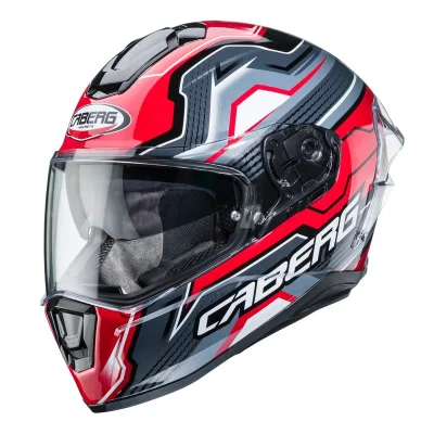 Kask integralny Drift Evo LB29 czarny/szary/czerwony L z blendą pinlock - Caberg