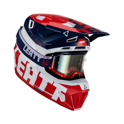 Kask cross/enduro Moto 7.5 V23 royal granatowy/czerwony/biały L (59-60 cm) - Leatt