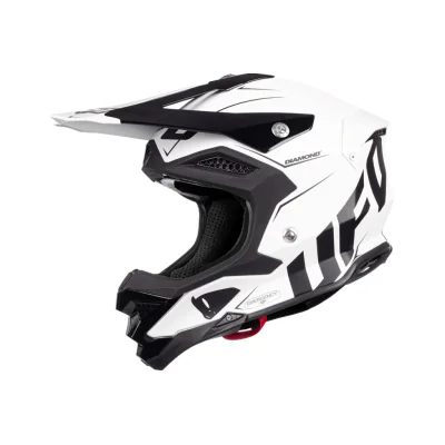 Kask cross Diamond carbon fiberglass czarny/biały XL - UFO Kask cross Diamond carbon fiberglass czarny/biały XL - UFO