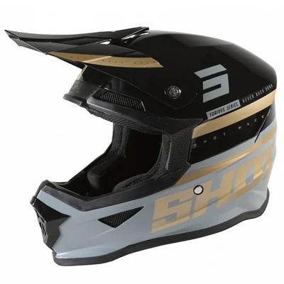 Kask cross/enduro Furious Shining black bronze glossy czarny brązowy połysk L - Shot Racing Kask cross/enduro Furious Shining black bronze glossy czarny brązowy połysk L - Shot Racing
