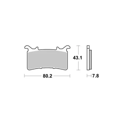 Klocki hamulcowe SBS  KH757 Street Sinter złoty BMW M 1000 RR 21-22 Honda CBR 1000 RR 20-22 przód (985HS)