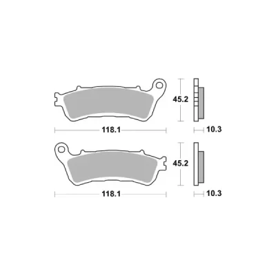 Klocki hamulcowe SBS  KH388 2 Street Excel Racing Sinter złoty Honda GL 1800 Goldwing 18-21 tył (953LS)