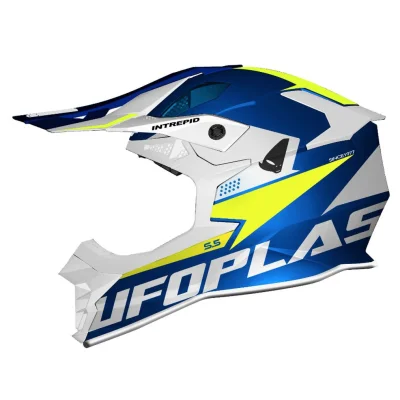 Kask cross/enduro Intrepid niebieski/biały/żółty fluo XL ECE 22R06 - UFO Kask cross/enduro Intrepid niebieski/biały/żółty fluo XL ECE 22R06 - UFO