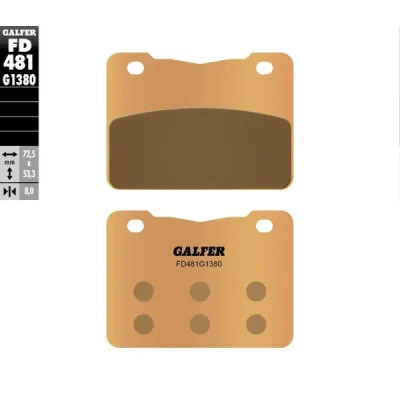 Klocki hamulcowe Galfer KH 627 (FD481G1380) Klocki hamulcowe Galfer KH 627 (FD481G1380)
