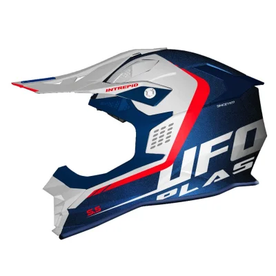 Kask cross/enduro Intrepid biały/niebieski/czerwony fluo L ECE 22R06 - UFO Kask cross/enduro Intrepid biały/niebieski/czerwony fluo L ECE 22R06 - UFO