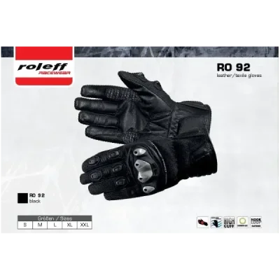 Roleff Wielka Rękawice Tekstylne Letnie Model Ro92 Czarny S