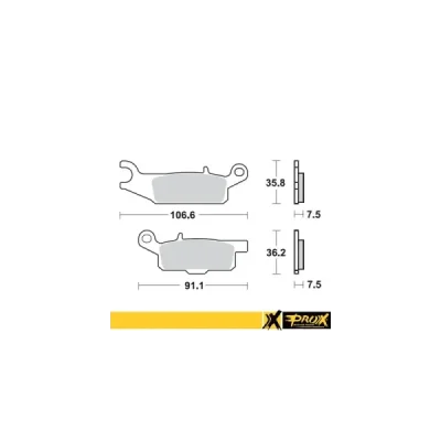 Klocki hamulcowe ProX przód Yamaha YFM 250 R Raptor 08-13 (Right) YFM 700 F (37.265102) Klocki hamulcowe ProX przód Yamaha YFM 250 R Raptor 08-13 (Right) YFM 700 F (37.265102)