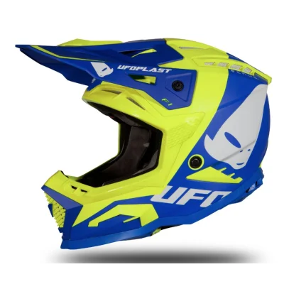Kask cross/enduro Echus niebieski/żółty fluo S ECE 22R06 - UFO Kask cross/enduro Echus niebieski/żółty fluo S ECE 22R06 - UFO