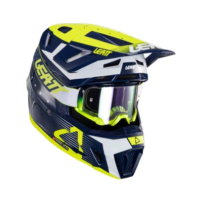 Kask cross/enduro Moto 7.5 V24 granatowy/żółty fluo/biały S (55-56 cm) - Leatt Kask cross/enduro Moto 7.5 V24 granatowy/żółty fluo/biały S (55-56 cm) - Leatt