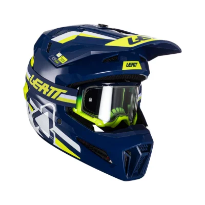 Kask cross/enduro Moto 3.5 V24 granatowy/żółty fluo/biały XL (61-62 cm) - Leatt Kask cross/enduro Moto 3.5 V24 granatowy/żółty fluo/biały XL (61-62 cm) - Leatt
