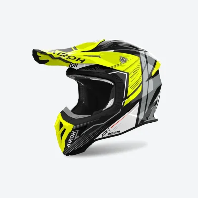Kask cross/enduro Aviator Ace 2 Engine czarny/szary/żółty fluo XL - Airoh Kask cross/enduro Aviator Ace 2 Engine czarny/szary/żółty fluo XL - Airoh