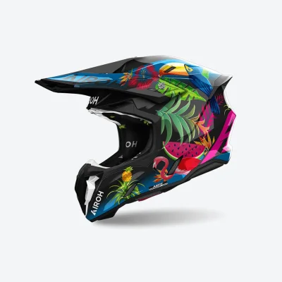Kask cross/enduro Twist 3 Amazonia czarny/zielony/czerwony L - Airoh Kask cross/enduro Twist 3 Amazonia czarny/zielony/czerwony L - Airoh