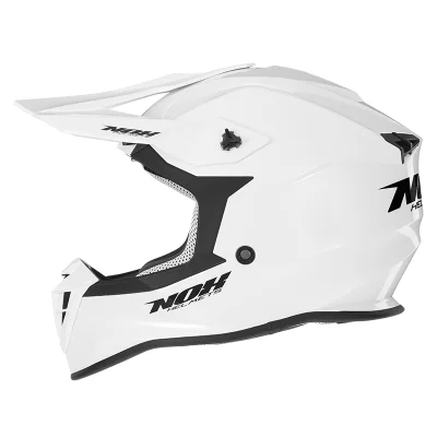 Kask cross/enduro N633 Solid biały połysk XXL zapięcie mikrometryczne - NOX Kask cross/enduro N633 Solid biały połysk XXL zapięcie mikrometryczne - NOX