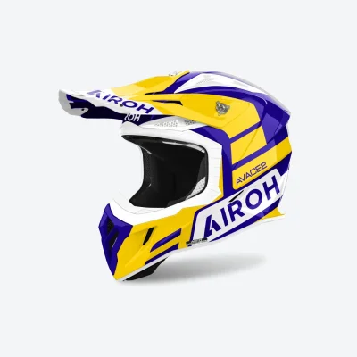 Kask cross/enduro Aviator Ace 2 Sake Yellow Gloss żółty/fioletowy M - Airoh Kask cross/enduro Aviator Ace 2 Sake Yellow Gloss żółty/fioletowy M - Airoh
