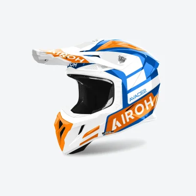Kask cross/enduro Aviator Ace 2 Sake Orange Gloss pomarańczowy/biały/niebieski L - Airoh Kask cross/enduro Aviator Ace 2 Sake Orange Gloss pomarańczowy/biały/niebieski L - Airoh