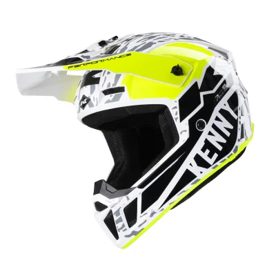Kask cross/enduro Performance MIPS Stone czarny/biały/żółty XL (61-62 cm) - Kenny Racing