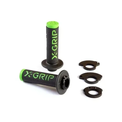 Manetki BRAAAAP zielony lock-on grip z adapterami rolgazu - X-GRIP Manetki BRAAAAP zielony lock-on grip z adapterami rolgazu - X-GRIP