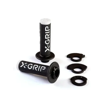 Manetki BRAAAAP GRIPS LOCK-ON biały z adapterami rolgazu - X-GRIP Manetki BRAAAAP GRIPS LOCK-ON biały z adapterami rolgazu - X-GRIP