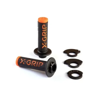 Manetki BRAAAAP lock-on pomarańczowy z adapterami rolgazu - X-GRIP Manetki BRAAAAP lock-on pomarańczowy z adapterami rolgazu - X-GRIP