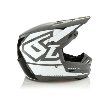 Kask cross/enduro ATR-3 Hex Gloss White czarny/szary/biały L (58-59 cm) - 6D Helmets Kask cross/enduro ATR-3 Hex Gloss White czarny/szary/biały L (58-59 cm) - 6D Helmets