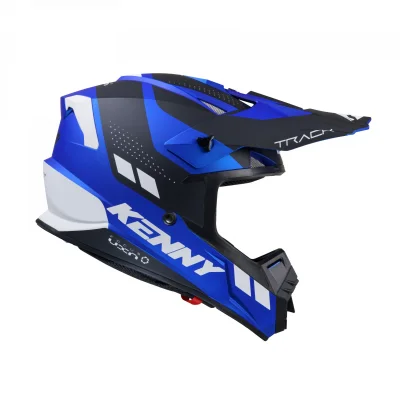 Kask cross/enduro Track candy blue matt czarny/niebieski/biały XXL (63-64 cm) - Kenny Racing Kask cross/enduro Track candy blue matt czarny/niebieski/biały XXL (63-64 cm) - Kenny Racing