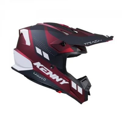 Kask cross/enduro Track candy red matt czarny/czerwony/biały L (59-60 cm) - Kenny Racing