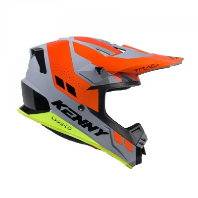 Kask cross/enduro Track szary/pomarańczowy/żółty XL (61-62 cm) - Kenny Racing