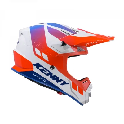 Kask cross/enduro Track Patriot biały/niebieski/czerwony XS (53-54 cm) - Kenny Racing