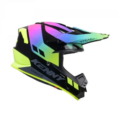 Kask cross/enduro Track Neon czarny/zielony/różowy XS (53-54 cm) - Kenny Racing