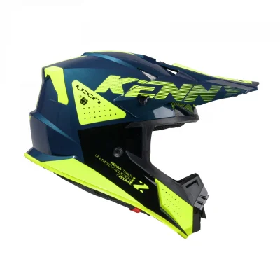 Kask cross/enduro Track Zoom Petrol niebieski/żółty XS (53-54 cm) - Kenny Racing