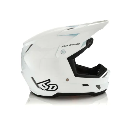 Kask cross/enduro ATR-3 Solid gloss biały/czarny S (55-56 cm) - 6D Helmets