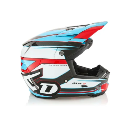 Kask cross/enduro ATR-3 Hyper Gloss biały/czerwony/niebieski/czarny M (57-58 cm) - 6D Helmets