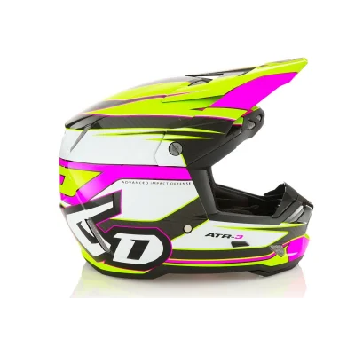 Kask cross/enduro ATR-3 Hyper Gloss neon pink/yellow biały/żółty/różowy/czarny M (57-58 cm) - 6D Helmets