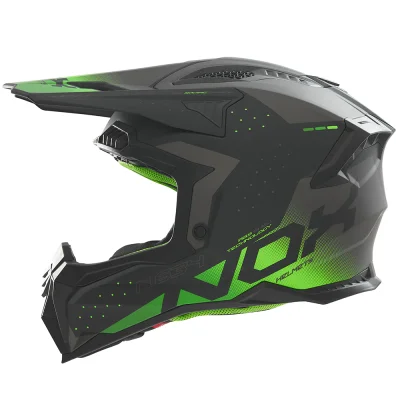 Kask cross/enduro N634 Gradient czarny mat/zielony neon XL - NOX