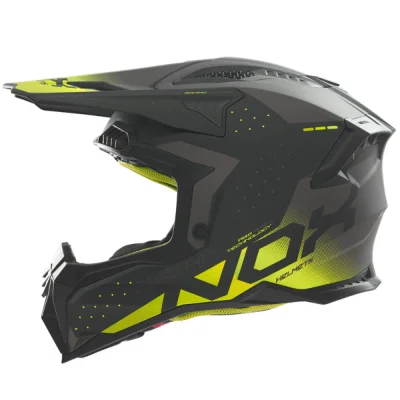 Kask cross/enduro N634 Gradient czarny mat/żółty neon L - NOX