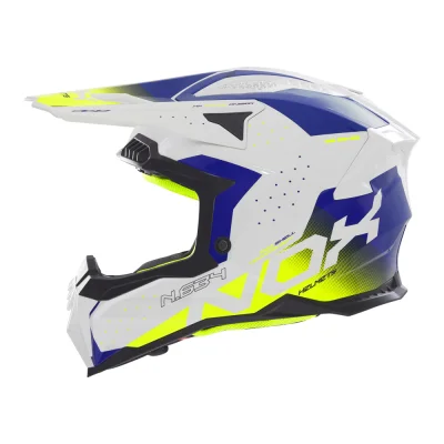 Kask cross/enduro N634 Gradient biały/niebieski/żółty fluo M - NOX Kask cross/enduro N634 Gradient biały/niebieski/żółty fluo M - NOX