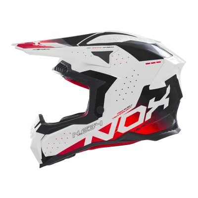 Kask cross/enduro N634 Gradient biały/czerwony S - NOX Kask cross/enduro N634 Gradient biały/czerwony S - NOX