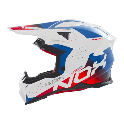 Kask cross/enduro N634 Gradient biały/niebieski/czerwony S - NOX Kask cross/enduro N634 Gradient biały/niebieski/czerwony S - NOX