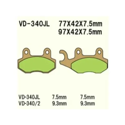Klocki hamulcowe Vesrah (VD-340JL) Klocki hamulcowe Vesrah (VD-340JL)