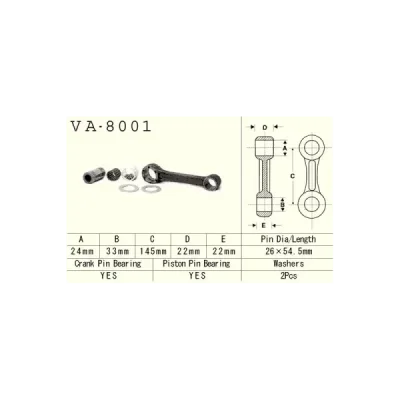 Korbowód Vesrah Kawasaki KX 500 (85-04) (VA-8001) Korbowód Vesrah Kawasaki KX 500 (85-04) (VA-8001)