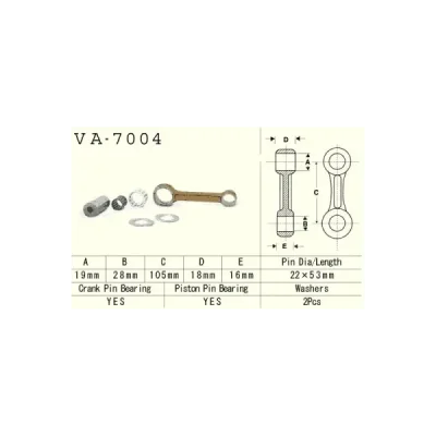 Korbowód Vesrah Suzuki RM 125 (87-96) (VA-7004) Korbowód Vesrah Suzuki RM 125 (87-96) (VA-7004)