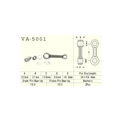Korbowód Vesrah Honda CR 250 (84-01) (VA-5001) Korbowód Vesrah Honda CR 250 (84-01) (VA-5001)