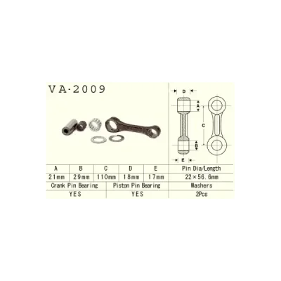 Korbowód Vesrah Yamaha YFS 200 Blaster 88-06 (VA-2009) Korbowód Vesrah Yamaha YFS 200 Blaster 88-06 (VA-2009)