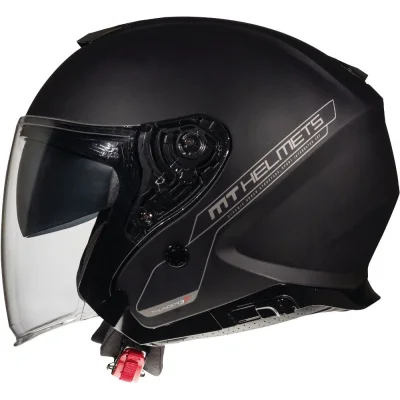kask otwarty jet Thunder 3 SV Jet Solid czarny mat S z blendą - MT Helmets kask otwarty jet Thunder 3 SV Jet Solid czarny mat S z blendą - MT Helmets