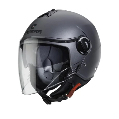 Kask otwarty jet Riviera V4X Solid szary mat gunmetal L z blendą - Caberg