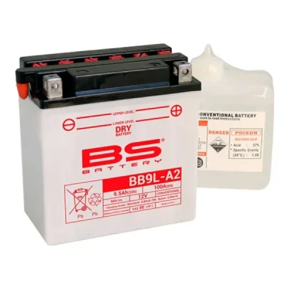 Akumulator BS Battery BB9L-A2 YB9L-A2 9Ah obsługowy 100A (310598) Akumulator BS Battery BB9L-A2 YB9L-A2 9Ah obsługowy 100A (310598)