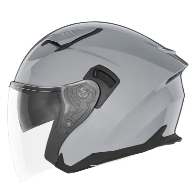 Kask otwarty jet N130 Solid szary połysk M z blendą - NOX Kask otwarty jet N130 Solid szary połysk M z blendą - NOX